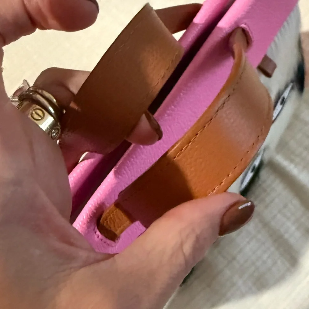 Min & Mon Pink and Brown Eye-Patterned Bag, and octopus keychain - Picture 8 of 13